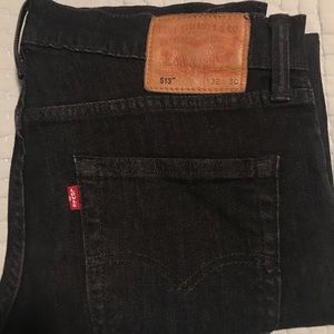 Men’s Levi 513 jeans- black denim